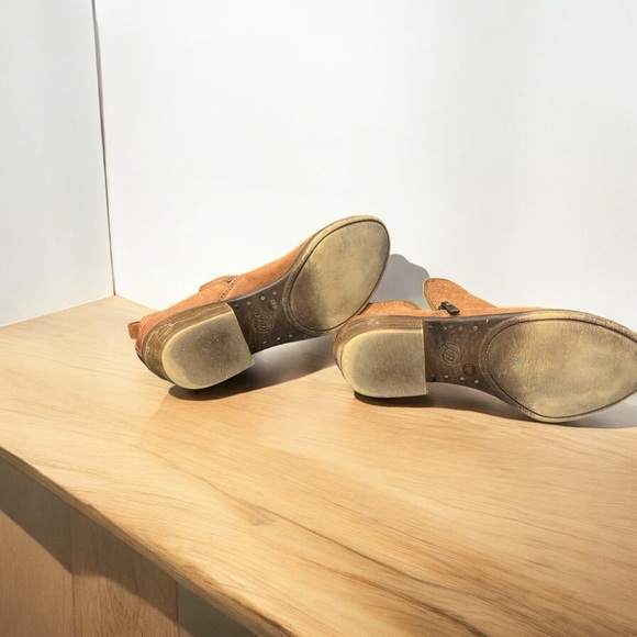 Lucky Brand Bartalino Womens Leather Zipper Booties Brown Size 8.5. Like New - Picture 5 of 6